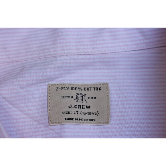 J Crew - Men's 100% 2-Ply Cotton Dress Shirt, Pink Large Tall 16.5 - EXCELLENT - Picture 5 of 7